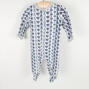 Asher and Olivia Footed Crew Neck Cotton Snap Romper Infant Size‎ 3 months